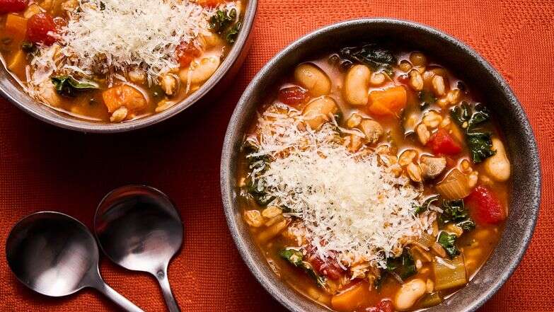 מינסטרונה פטריות עם שעועית | לורן בולבין/הוושינגטון פוסט