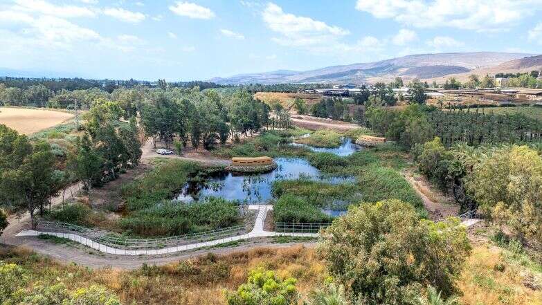 פארק ביצות כנרת מהאוויר | אבי אריש, רשות ניקוז ונחלים כנרת