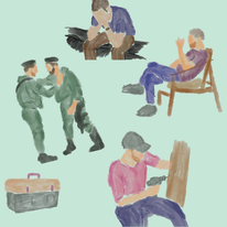 גבר הולך לעיבוד | תחיה קוטלרוב