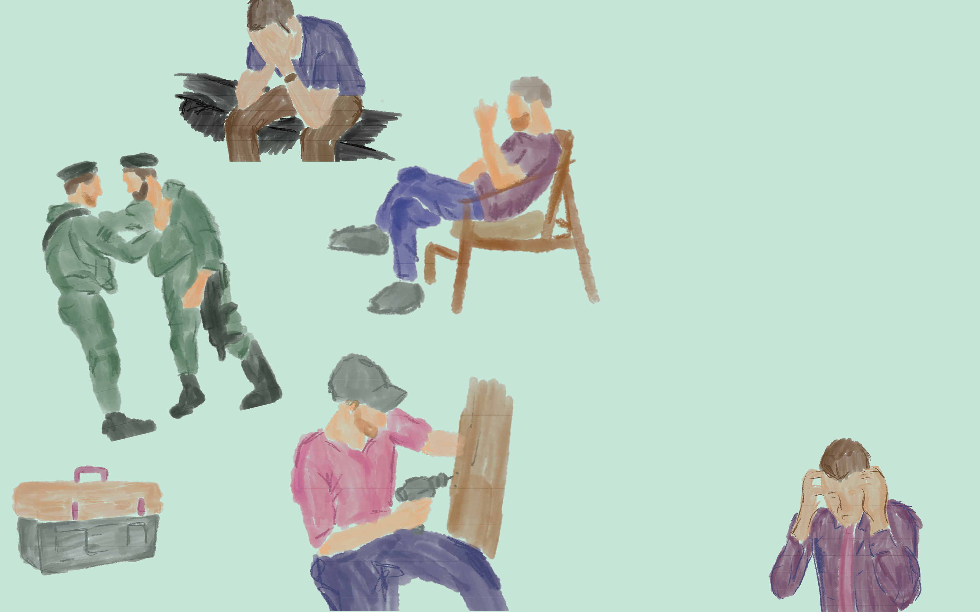 גבר הולך לעיבוד | תחיה קוטלרוב