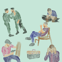 גבר הולך לעיבוד | תחיה קוטלרוב