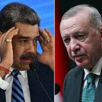 ארדואן (ימין) ומדורו | AFP ארדואן (ימין) ומדורו | AFP