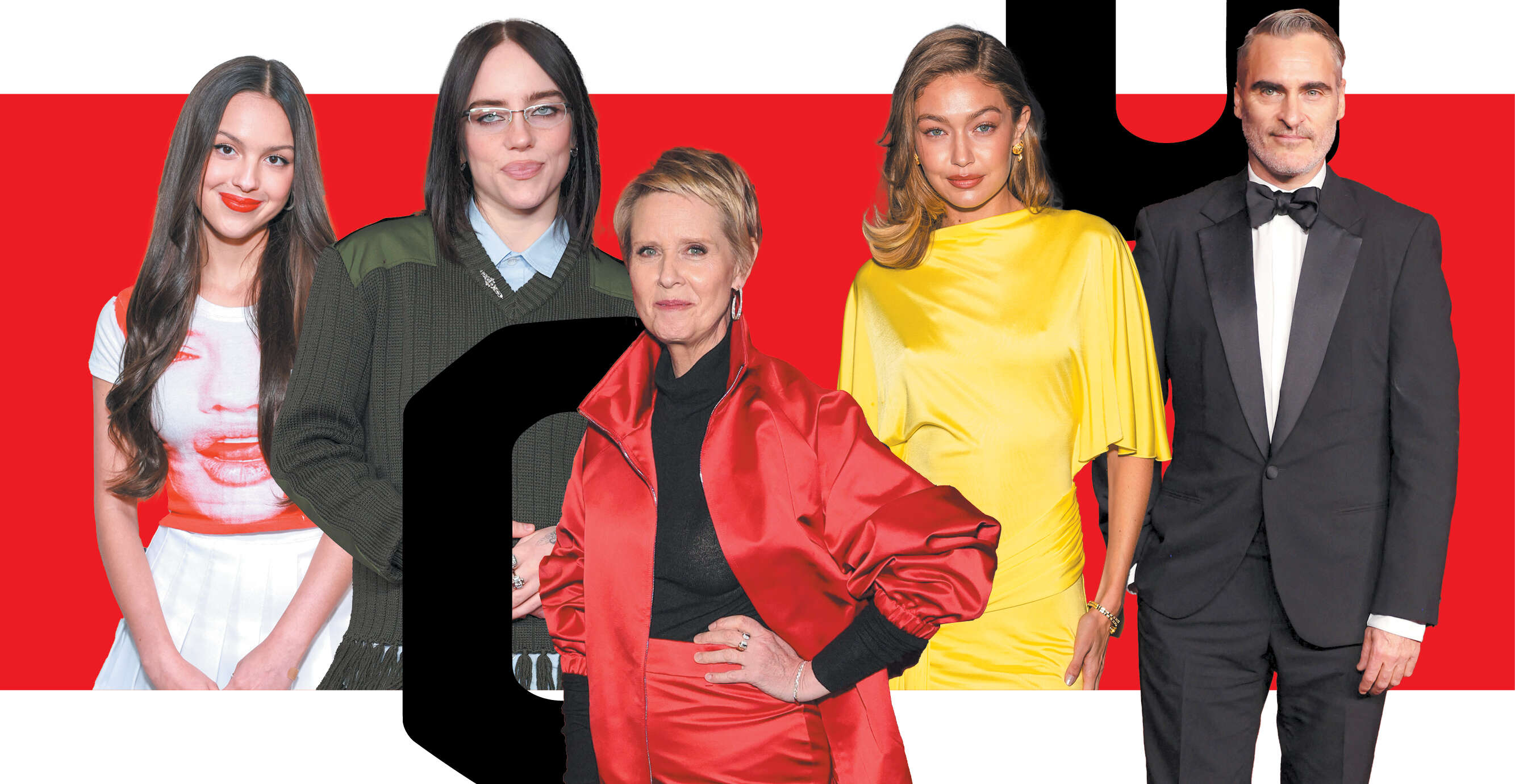 לא מתוך ידע, מתוך פחד או הצטרפות לטרנד. מימין לשמאל: חואקין פיניקס, ג'יג'י חדיד, סינתיה ניקסון, בילי אייליש ואוליביה רודריגו | איי.אף.פי, אי.פי.איי, גטי אימג'ס לא מתוך ידע, מתוך פחד או הצטרפות לטרנד. מימין לשמאל: חואקין פיניקס, ג'יג'י חדיד, סינתיה ניקסון, בילי אייליש ואוליביה רודריגו | איי.אף.פי, אי.פי.איי, גטי אימג'ס