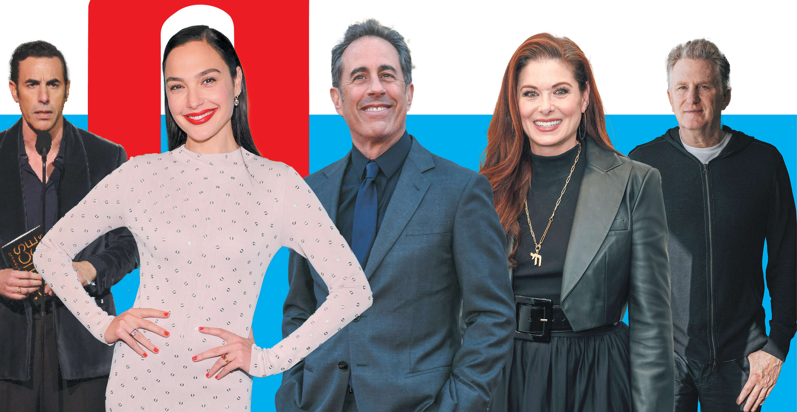 תומכים, אבל לא מספיק בקול. מימין: מייקל רפפורט, דברה מסינג, ג'רי סיינפלד, גל גדות וסשה ברון כהן | אבישג שאר־ישוב, איי.אף.פי, אי.פי.איי, John Lamparski, Kevin Winter - גטי אימג'ס תומכים, אבל לא מספיק בקול. מימין: מייקל רפפורט, דברה מסינג, ג'רי סיינפלד, גל גדות וסשה ברון כהן | אבישג שאר־ישוב, איי.אף.פי, אי.פי.איי, John Lamparski, Kevin Winter - גטי אימג'ס