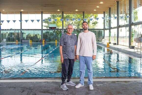 יותם צור וסבו גבי אדירי בית הלוחם באר שבע | לירון מולדובן