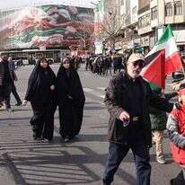 הפגנה שארגן המשטר האיראני בטהרן, שלשום | צילום: איי.אף.פי הפגנה שארגן המשטר האיראני בטהרן, שלשום | צילום: איי.אף.פי