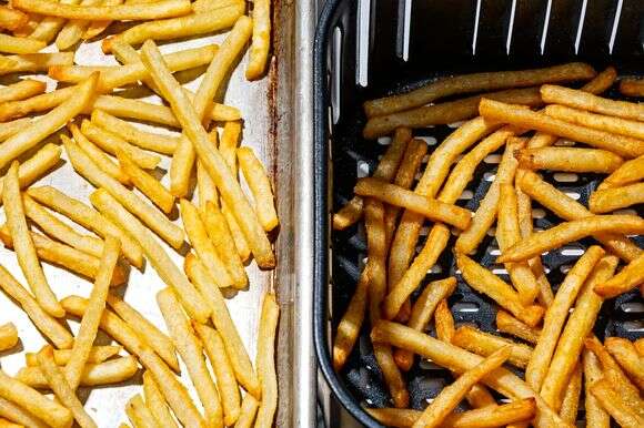 צ'יפס קפוא, התבשל טוב יותר בטיגון אוויר, מאשר בתנור | סקוט סוצ'מן / עבור הוושינגטון פוסט