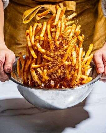 לאחר אפייה בתנור, צ'יפס מתובל | סקוט סוצ'מן / עבור הוושינגטון פוסט