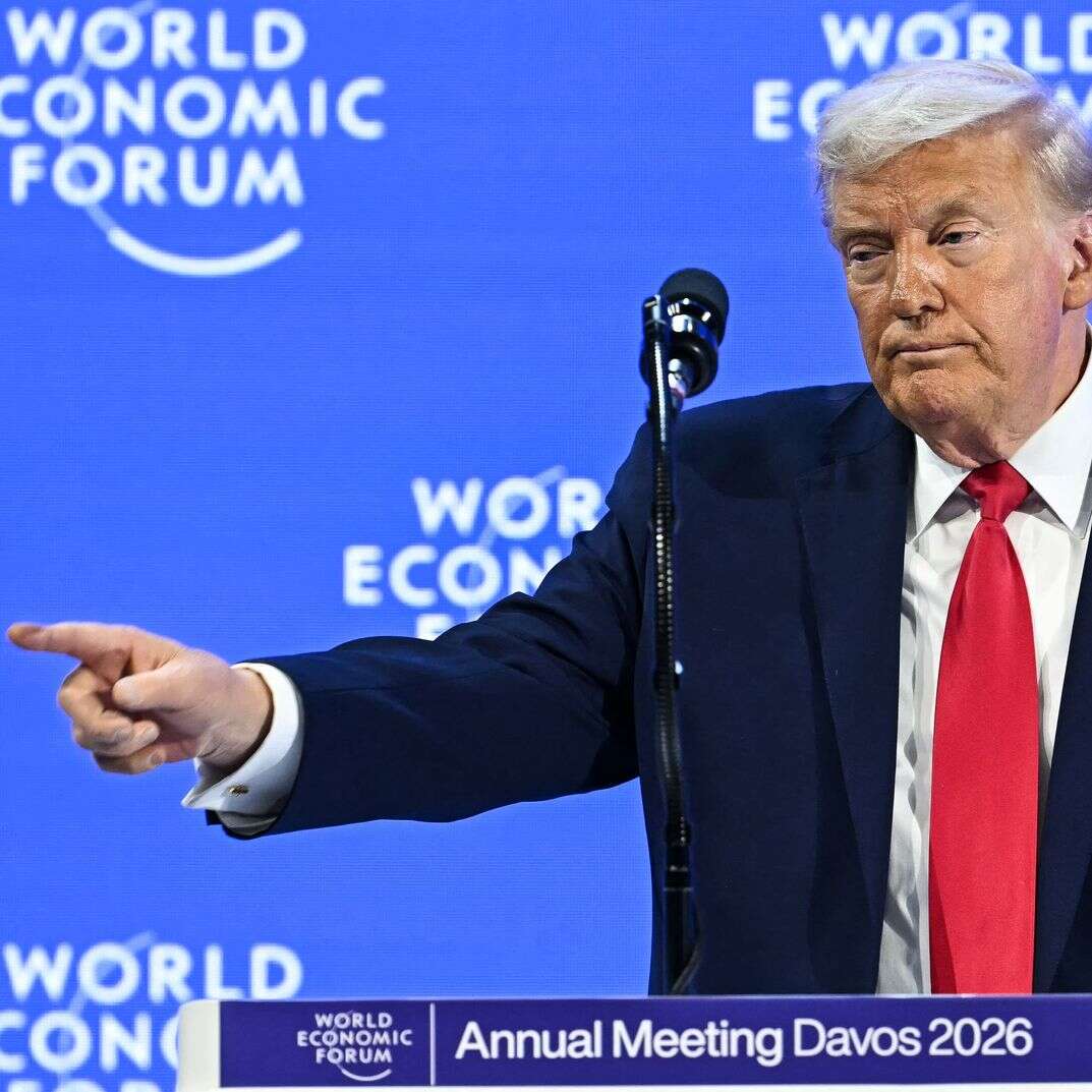 נשיא ארה"ב טראמפ בפורום הכלכלי העולמי בדאבוס, שוויץ | AFP