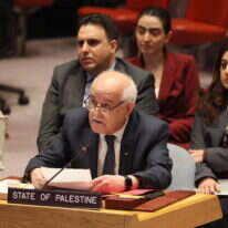 שליח הרשות הפלסטינית לאו"ם, ריאד מנסור | AFP