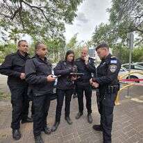 שוטרי תחנת זבולון לאחר האירוע | דוברות המשטרה