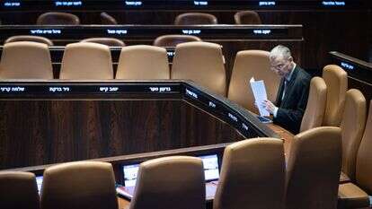 שר המשפטים יריב לוין במליאת הכנסת | יונתן זינדל, פלאש 90