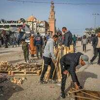 תושבי עזה בחאן יונס, בשבוע שעבר | אעבד ראחים חאטיב, פלאש 90