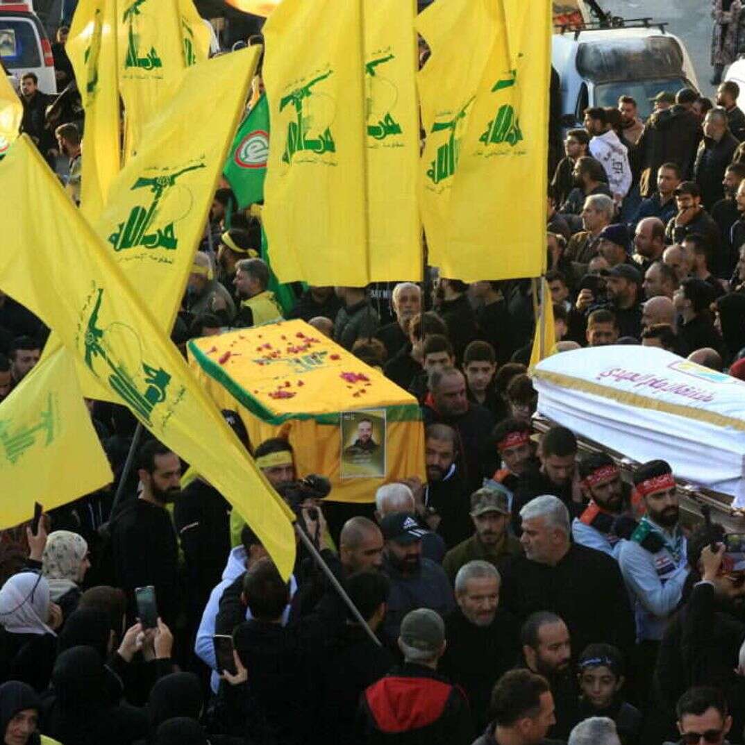 הלוויית מחבל חיזבאללה בלבנון | AFP