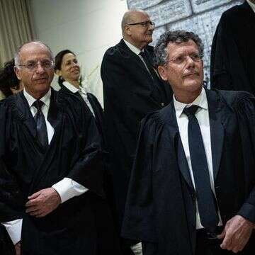 שופטי בית המשפט העליון יצחק עמית ונועם סולברג | יונתן זינדל, פלאש 90