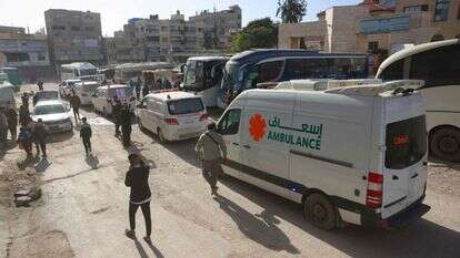 אמבולנסים בעזה | AFP