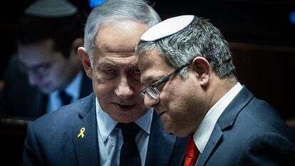 רה"מ נתניהו והשר בן גביר במליאת הכנסת | יונתן זינדל, פלאש 90