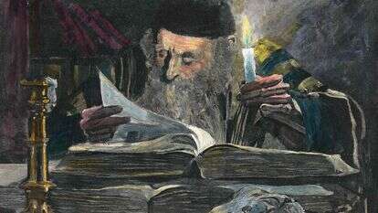 הספן התלמודי בוחר בציר הארוך ביותר "סוגיה תלמודית קשה", ציור מאת אייזק סנואומן | גטי אימג'ס