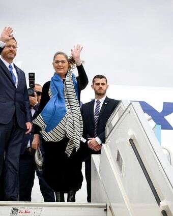 נשיא המדינה יצחק הרצוג ורעייתו | יוסי זליגר, פלאש 90