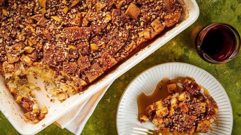 פרנץ’ טוסט אפוי עם תפוחים וקינמון – ארוחת בוקר חגיגית בלי לחץ | ריי לופז, וושינגטון פוסט