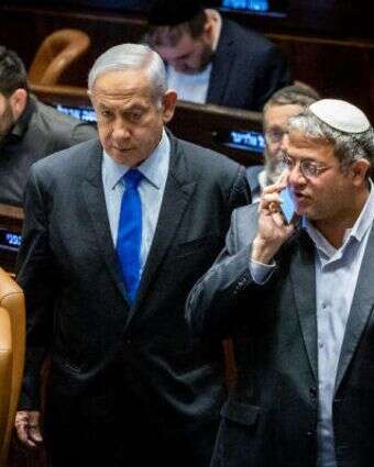 ראש הממשלה בנימין נתניהו והשר לביטחון לאומי איתמר בן גביר | יונתן זינדל, פלאש 90