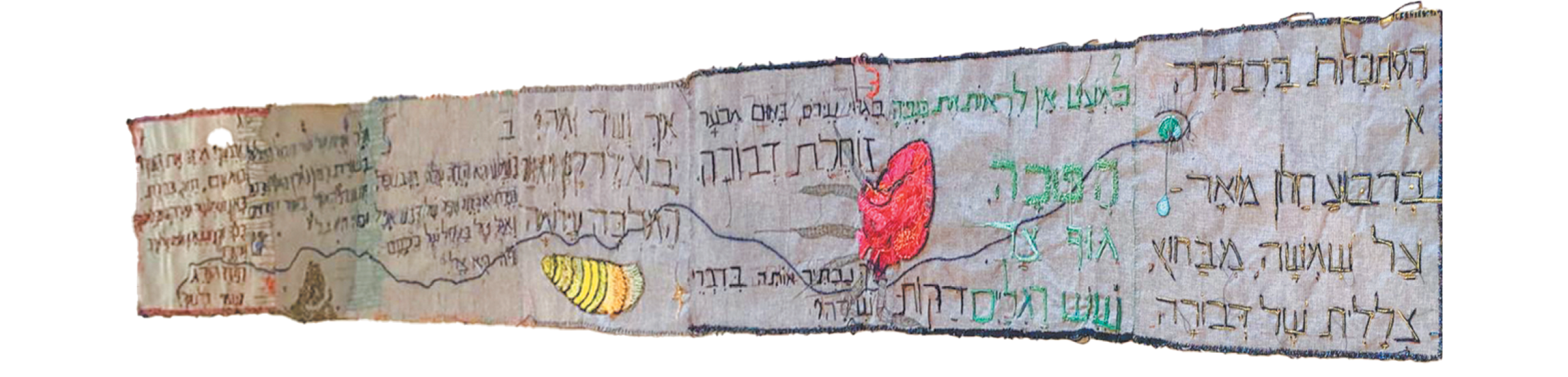 נולי עומר, "הסתכלות בדבורה", רקמה, 2025 | אדווה דרורי