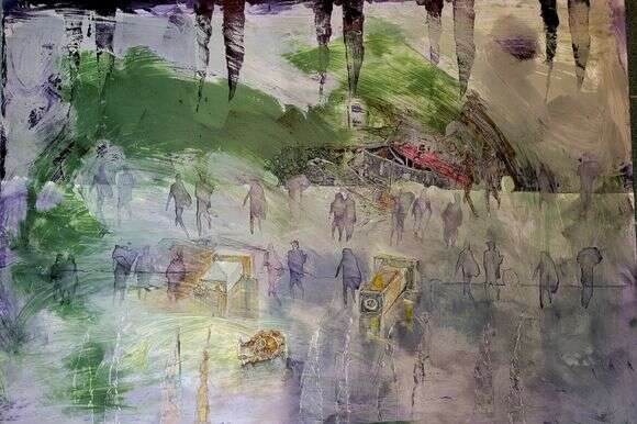 כעדים לסבל ולטראומה אנחנו נדרשים להפנים שלא כולם יחזרו לתוך הקופסה המוכרת. רחל אהרון, הם חזרו, טכניקה מעורבת, 2023 כעדים לסבל ולטראומה אנחנו נדרשים להפנים שלא כולם יחזרו לתוך הקופסה המוכרת. רחל אהרון, הם חזרו, טכניקה מעורבת, 2023