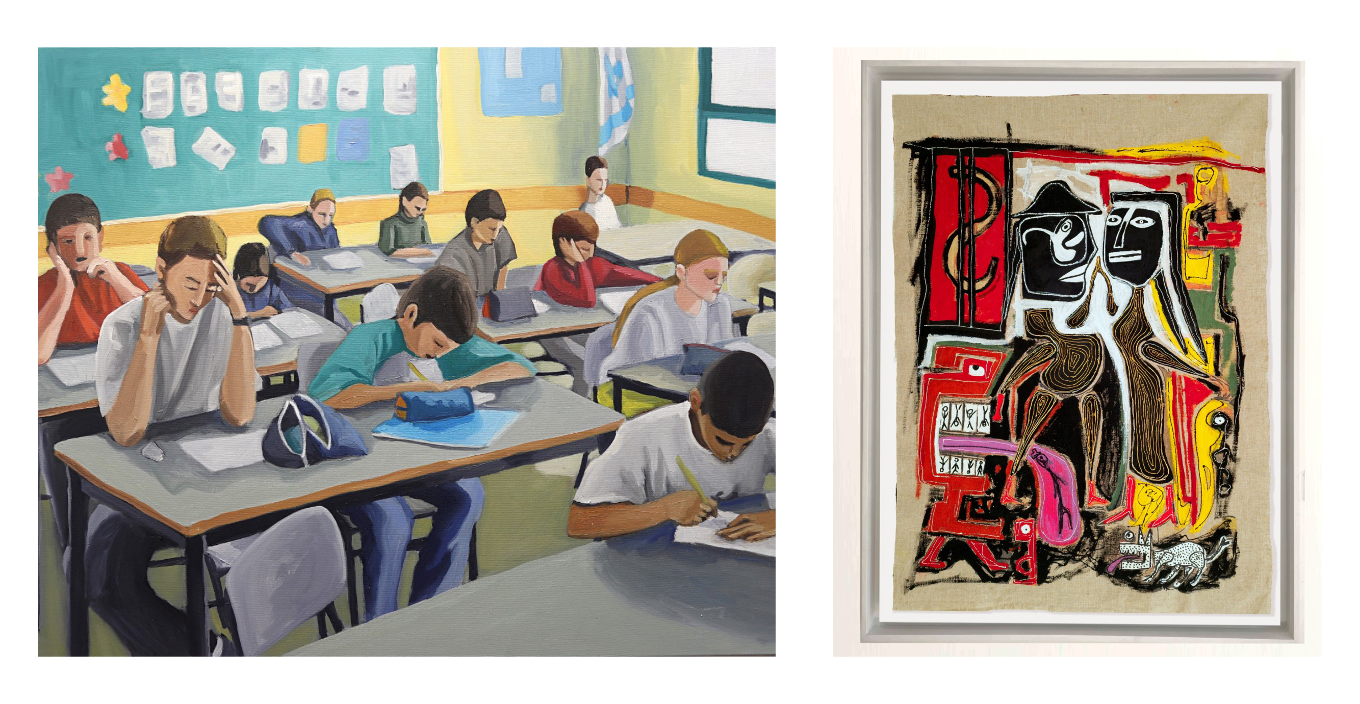 מתוך תערוכת בנק הפועלים | משה טרקה | עינת אלוני שיעור שמן על בד