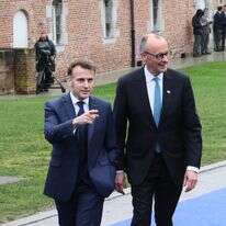 נשיא צרפת מקרון וקנצלר גרמניה מרץ | AP