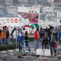 דגלי פלסטין בהפגנת ערבים-ישראלים בכפר כנא | הדס פרוש, פלאש 90