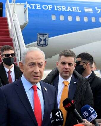 רה"מ נתניהו טרם ההמראה ארצה | אבי אוחיון, לע"מ