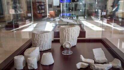 התגלית מוצגת בתערוכה החדשה "עבר פלילי" בקריה הלאומית לארכיאולוגיה של א"י. | יולי שוורץ רשות העתיקות