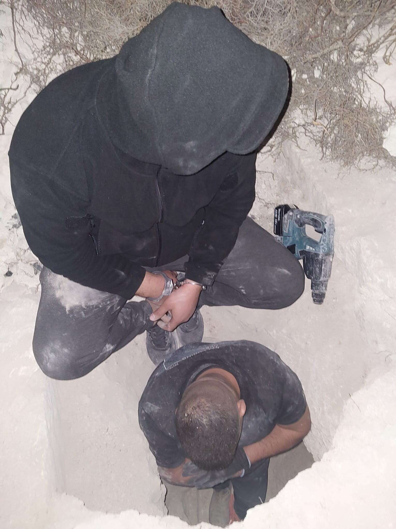 רגע התפיסה של השודדים. | היחידה למניעת שוד, רשות העתיקות