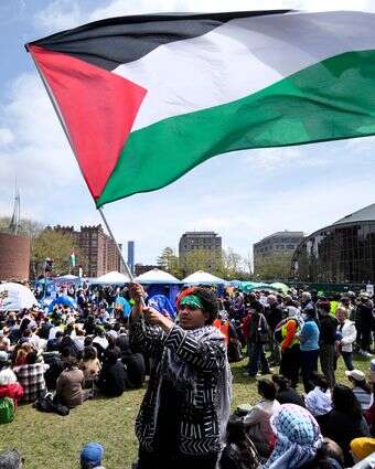 מחאה פרו-פלסטינית בקמפוס במסצ'וסטס, ארה"ב | AP