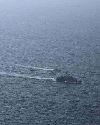 תרגיל משמרות המהפכה האיראניים במפרץ הפרסי | Sepahnews via AP