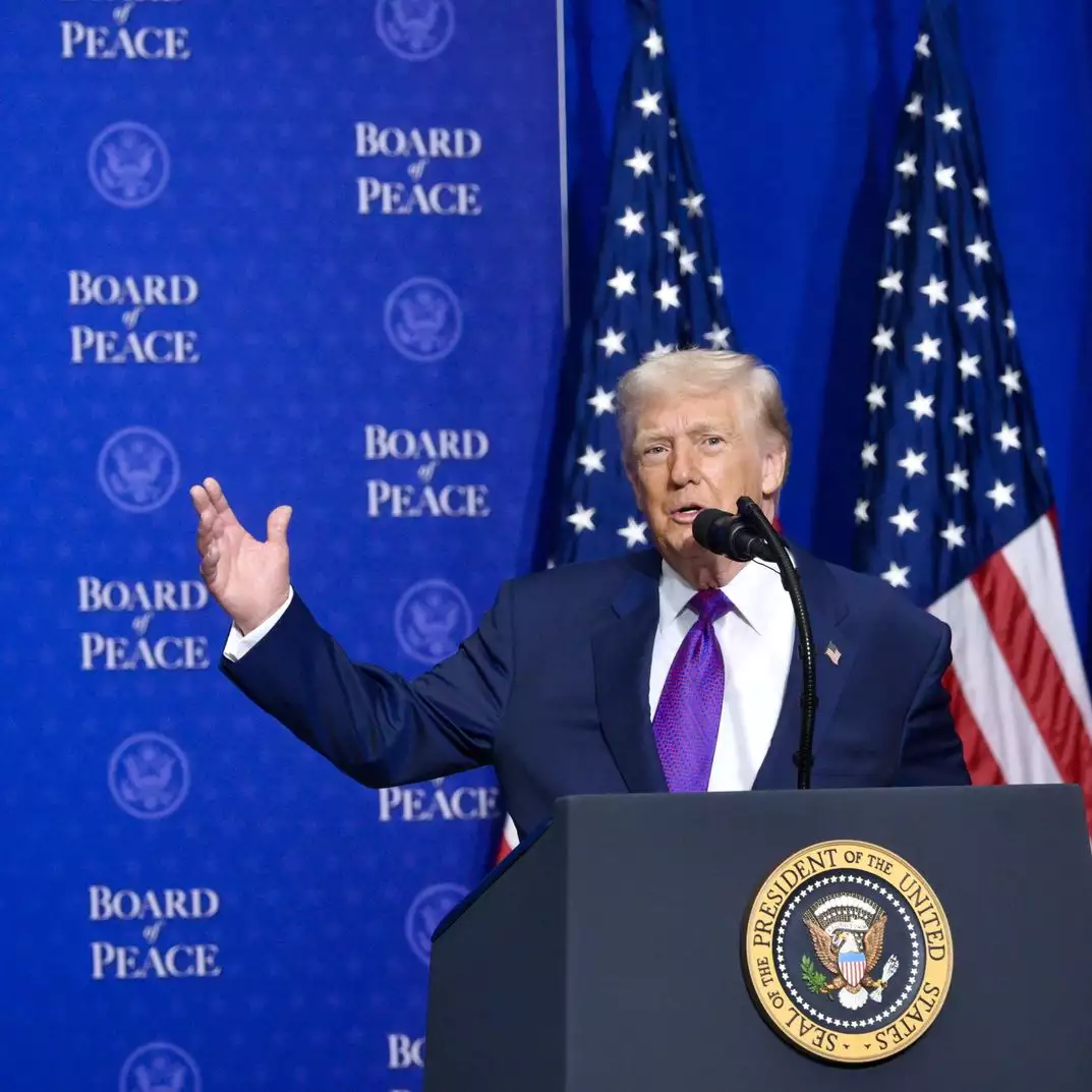 נשיא ארה"ב דונלד טראמפ במועצת השלום | EPA נשיא ארה"ב דונלד טראמפ במועצת השלום | EPA