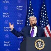 נשיא ארה"ב דונלד טראמפ במועצת השלום | EPA