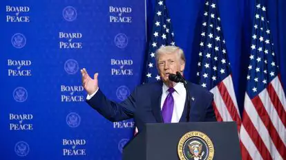 נשיא ארה"ב דונלד טראמפ במועצת השלום | EPA