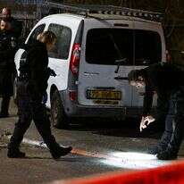 זירת חיסולם של שני גברים ערבים בשכונת חליסה בחיפה, אתמול | פלאש 90