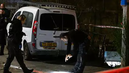 זירת חיסולם של שני גברים ערבים בשכונת חליסה בחיפה, אתמול | פלאש 90 זירת חיסולם של שני גברים ערבים בשכונת חליסה בחיפה, אתמול | פלאש 90