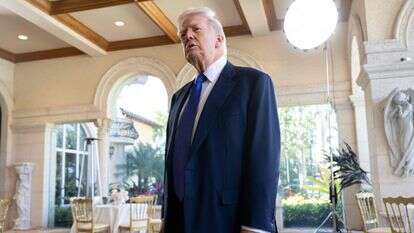 נשיא ארה"ב דולנד טראמפ באחוזת מאר-א-לאגו בפלורידה | AFP