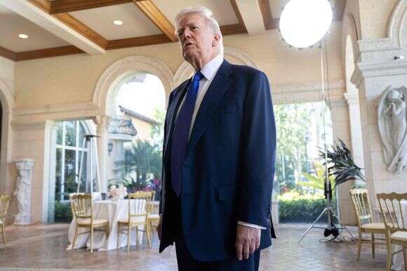 נשיא ארה"ב דולנד טראמפ באחוזת מאר-א-לאגו בפלורידה | AFP