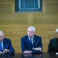 יאיר לפיד, בני גנץ ואביגדור ליברמן | יונתן זינדל, פלאש 90