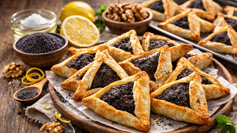 אוזני המן פילו פרווה במילוי פרג | DALL_E