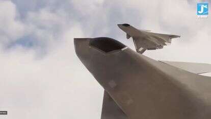הדמייה של מטוס ה־F47 | צילום מסך מתוך יוטיוב