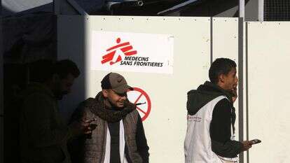 פלסטינים בקליניקת רופאים ללא גבולות בבית החולים נאצר בחאן יונס | עאבד ראחים חאטיב, פלאש 90