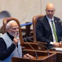 ראש ממשלת הודו נרנדרה מודי בנאומו בכנסת | יונתן זינדל, פלאש 90