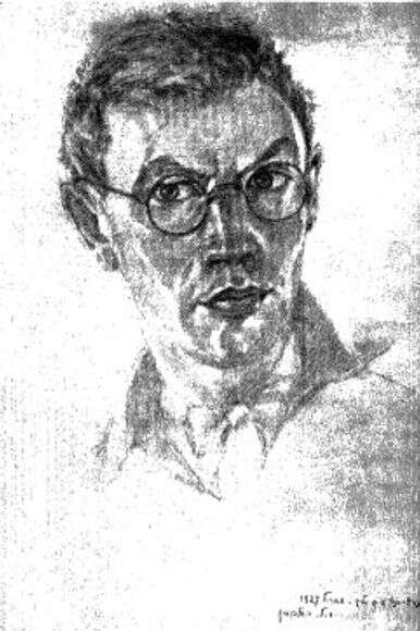 הלפרן, דיוקן עצמי, 1927 | מתוך ספריית סטיבן ספילברג