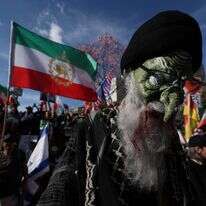 הפגנה נגד המשטר האיראני בלוס אנג'לס, ארה"ב | AFP