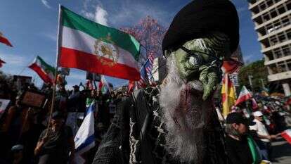 הפגנה נגד המשטר האיראני בלוס אנג'לס, ארה"ב | AFP